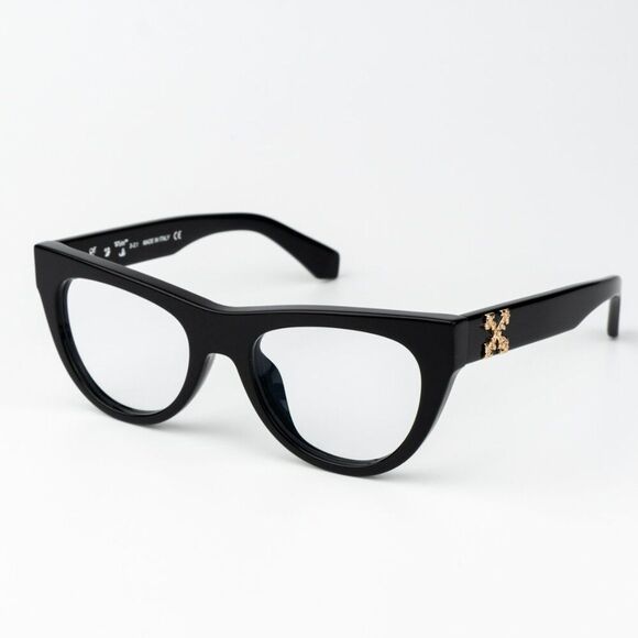 NEW Off-White STYLE 4 AF 11000 Black Blue Block Unisex Cat Eye Eyeglasses